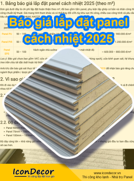 Báo giá lắp đặt panel cách nhiệt 2025 – Thi công trọn gói, giá ưu đãi theo m²