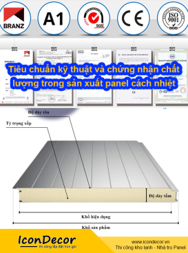 Tiêu chuẩn kỹ thuật và chứng nhận chất lượng trong sản xuất panel cách nhiệt