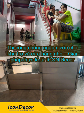 Thi công chống ngập nước cho khu trọ và cửa hàng nhỏ – Giải pháp thực tế từ ICON Decor