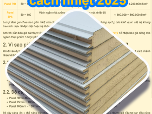 Báo giá lắp đặt panel cách nhiệt 2025 – Thi công trọn gói, giá ưu đãi theo m²
